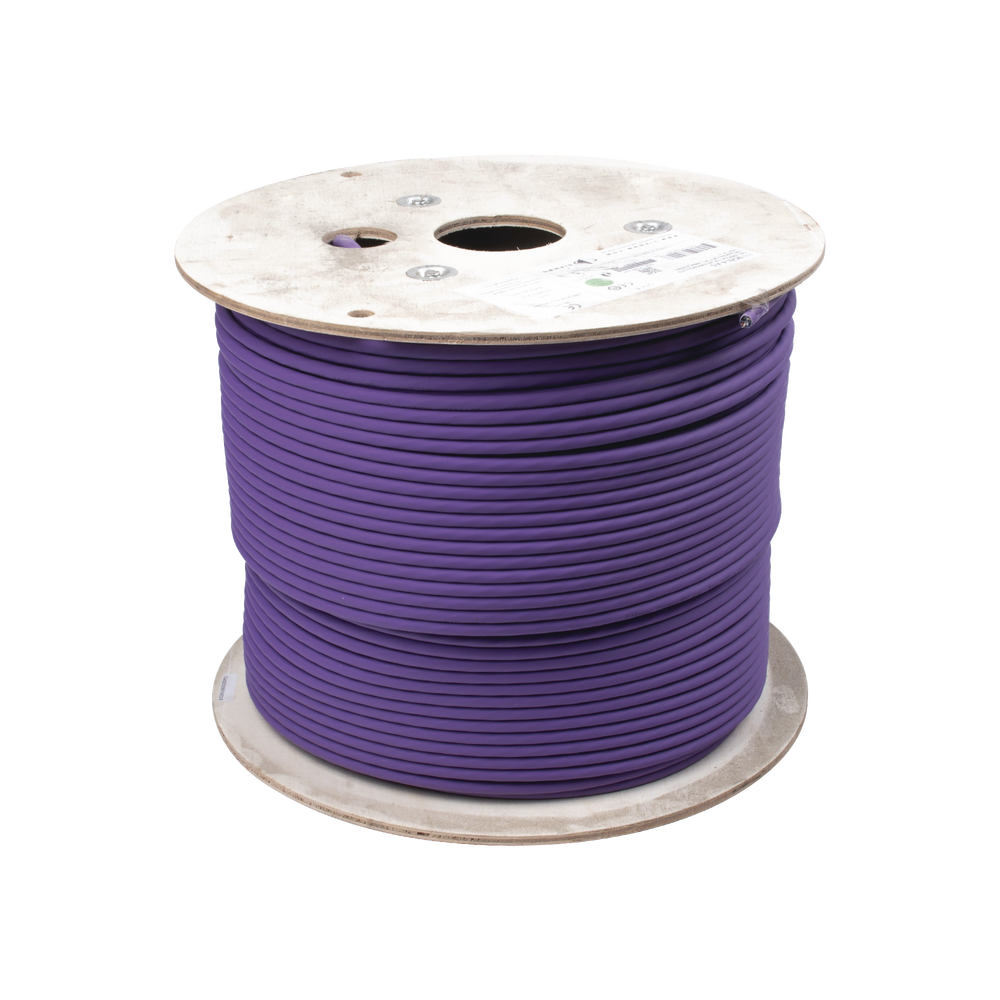 Bobina de Cable U/UTP de 4 Pares, Z-MAX, Cat6A, Soporte de Aplicaciones 10GBase-T, LS0H, Color Violeta, 305 Metros (1000 Pies)