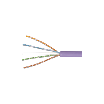 Bobina de Cable UTP Reelex, de 4 Pares, Alto Desempeño Cat6, LS0H (Bajo Humo, Cero Halógenos), Color Violeta, 23 AWG, 305 Metros (1000 Pies)