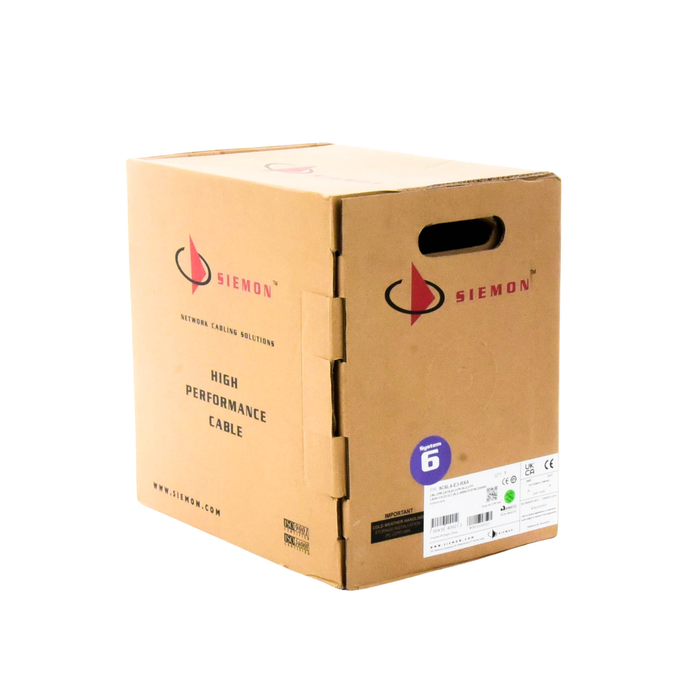 Bobina de Cable UTP Reelex, de 4 Pares, Alto Desempeño Cat6, LS0H (Bajo Humo, Cero Halógenos), Color Violeta, 23 AWG, 305 Metros (1000 Pies)