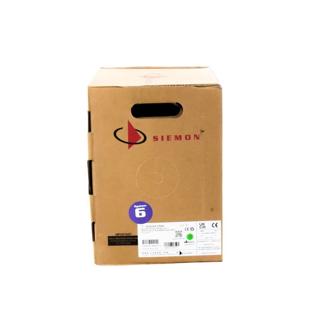 Bobina de Cable UTP Reelex, de 4 Pares, Alto Desempeño Cat6, LS0H (Bajo Humo, Cero Halógenos), Color Violeta, 23 AWG, 305 Metros (1000 Pies)