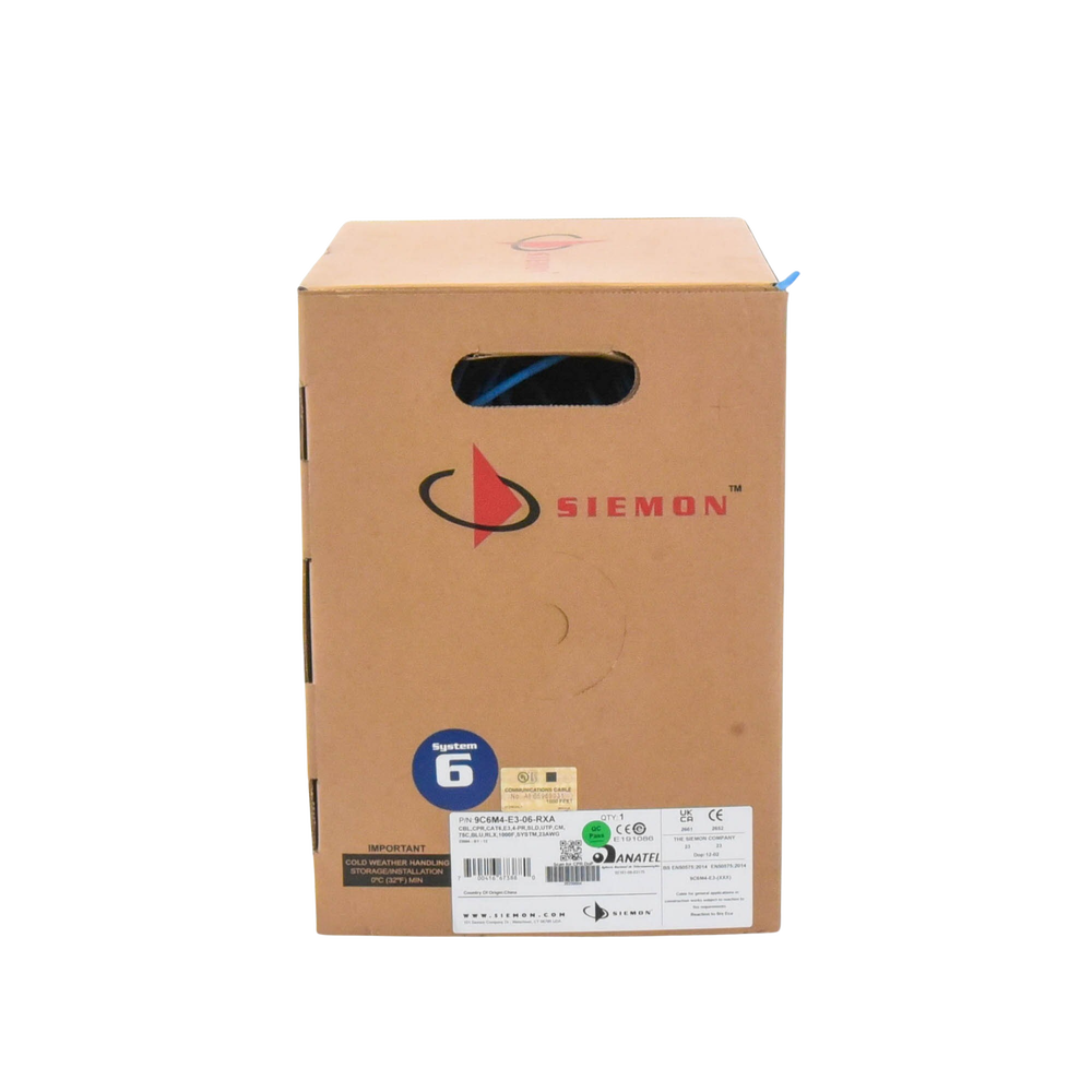 Bobina de Cable UTP Reelex, de 4 Pares, Alto Desempeño Cat6, PVC (CM), Color Azul, 23 AWG, 305 Metros (1000 Pies)