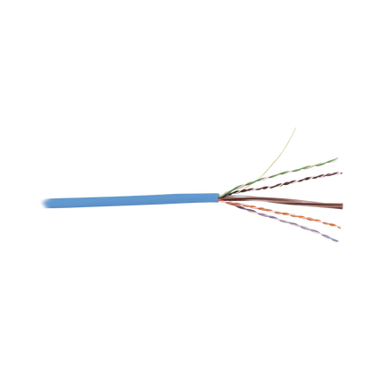 Bobina de Cable UTP Cat6, 23 AWG de 4 Pares, Alto Desempeño, PVC (CMR), 305 Metros (1000 Pies) Reelex (Color: Azul)