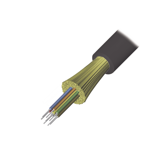 Cable de Fibra Óptica de 6 Hilos, Interior/Exterior, Tight Buffer, No Conductiva (Dieléctrica), LS0H, Multimodo OM4 50/125 Optimizada, 1 Metro (3.28 Pies)
