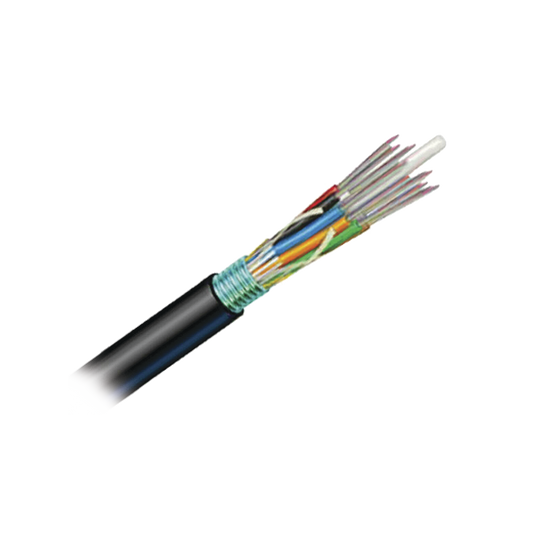 Cable de Fibra Óptica de 12 Hilos, OSP (Planta Externa), Armada, Gel, HDPE (Polietileno de Alta Densidad), Monomodo OS2, 1 Metro (3.28 Pies)