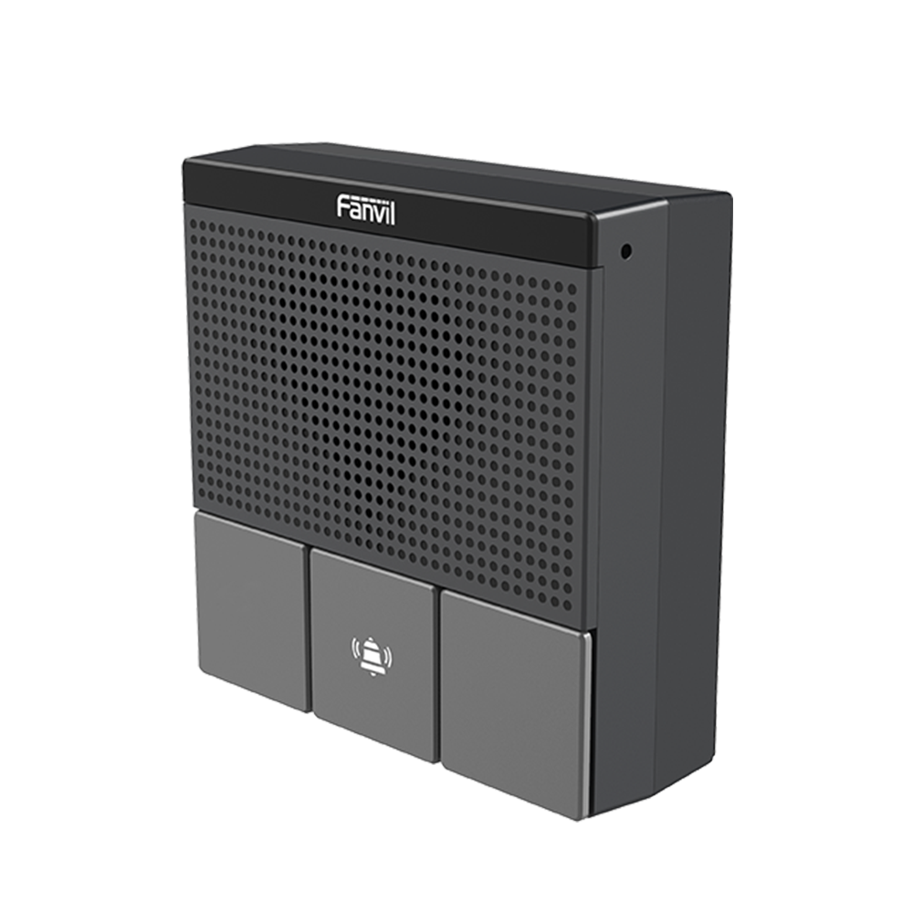 Mini Intercomunicador Wi-Fi para hotelería, hospitales, con diseño elegante, PoE, 3 botones, 1 relevador integrado de salida y entrada.
