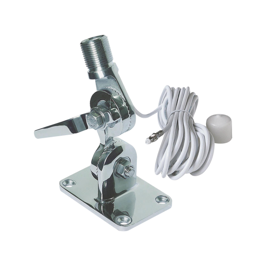 Montaje rotativo de 4 posiciones de acero inoxidable, incluye 5 m de cable.