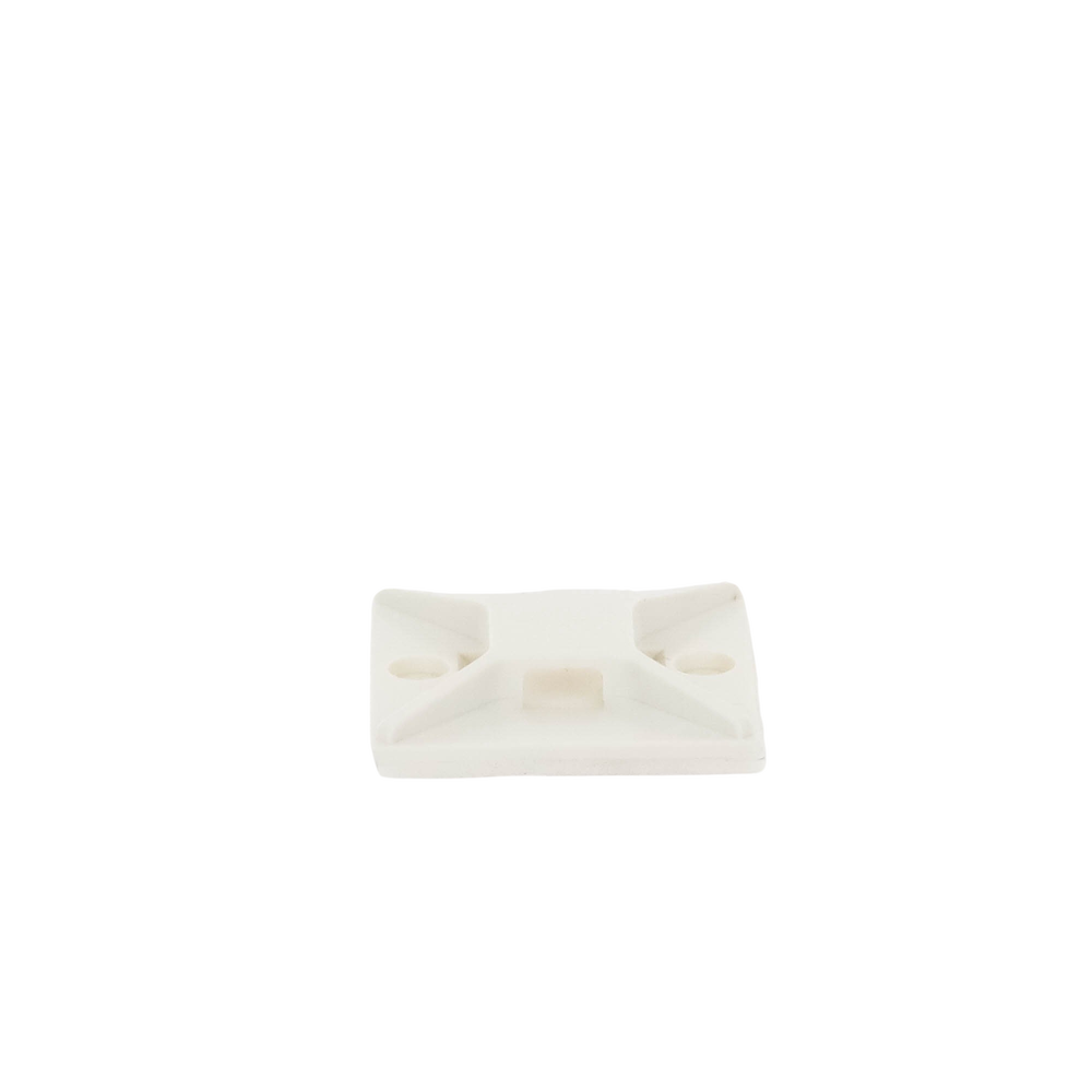 Montaje-Sujetador Para Cable de 4 Vías, con Adhesivo, 25.4 x 25.4mm (1in x 1in), Color Blanco, Uso en Interior, 1 pieza