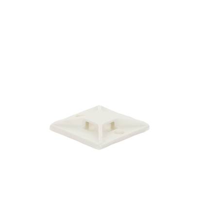 Montaje-Sujetador Para Cable de 4 Vías, con Adhesivo, 25.4 x 25.4mm (1in x 1in), Color Blanco, Uso en Interior, 1 pieza