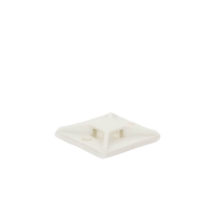 Montaje-Sujetador Para Cable de 4 Vías, con Adhesivo, 25.4 x 25.4mm (1in x 1in), Color Blanco, Uso en Interior, 1 pieza