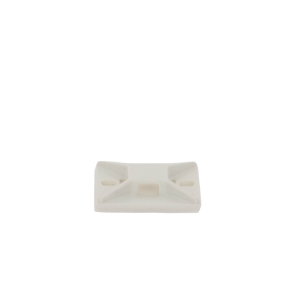 Montaje-Sujetador Para Cable de 4 Vías, con Adhesivo, 25.4 x 25.4mm (1in x 1in), Color Blanco, Uso en Interior, 1 pieza