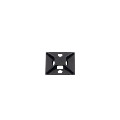 Montaje-Sujetador Para Cable de 4 vías, con Adhesivo Acrilico, 25.4 x 25.4mm (1in x 1in), Color Negro, Uso en Exterior, 1 pieza