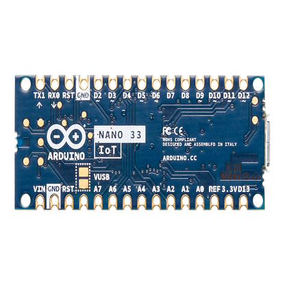 Placa de Desarrollo IoT / Arduino Nano 33 IoT / Cortex-M0+ SAMD21 / Wi-Fi + Bluetooth / Chip Criptográfico ATECC608A / IMU 6 Ejes / Compatible Arduino IDE