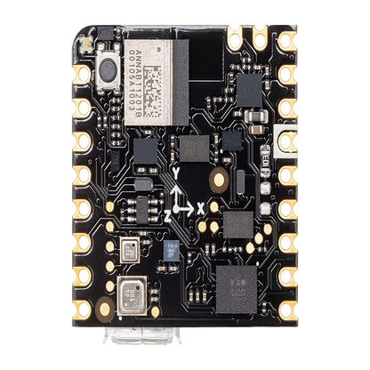 Placa de Desarrollo IoT / Arduino Nicla Sense ME / 4 Sensores Bosch Industrial / Bluetooth 5.0 / nRF52832 Cortex-M4F 64MHz / 512KB Flash + 2MB Externa / BHI260AP IMU 6 Ejes / BME688 Gas VOC / BMP390 Presión / BMM150 Magnetómetro
