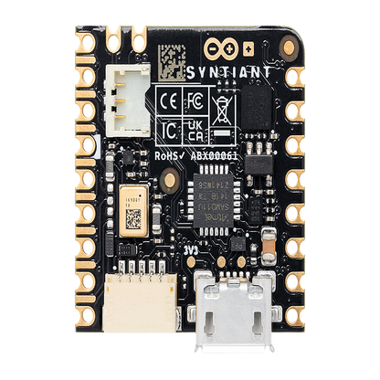 Placa Desarrollo Nicla Voice / Procesador Neural Syntiant NDP120 / Bluetooth 5.0 BLE / IMU 9 Ejes / Micrófono MEMS 105dB / Reconocimiento Voz Always-On / Machine Learning Edge