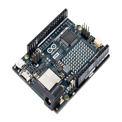 Placa de Desarrollo Arduino UNO R4 WiFi / Microcontrolador 32-bit RA4M1 Arm Cortex-M4 48 MHz / ESP32-S3 WiFi 4 y Bluetooth 5 / 256 kB Flash + 32 kB SRAM / Matriz LED 12x8 / DAC 12-bit / Compatibilidad Shields UNO