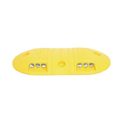 Boya D / Plastico Duradero / Amarilla / 4 Orificios / LEDS REFLEJANTES / 20 Toneladas.