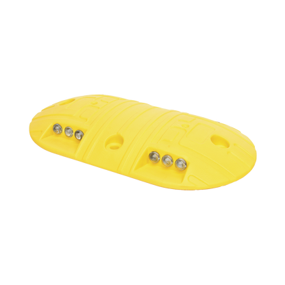 Boya D / Plastico Duradero / Amarilla / 4 Orificios / LEDS REFLEJANTES / 20 Toneladas.