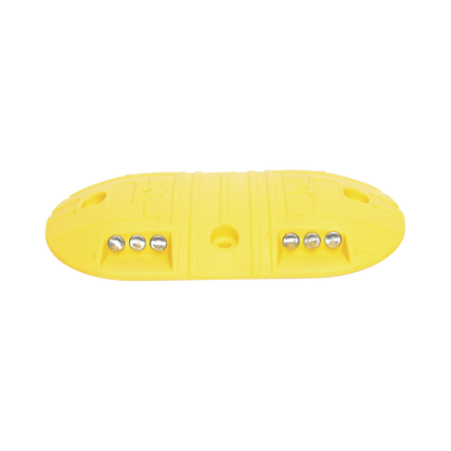 Boya D / Plastico Duradero / Amarilla / 4 Orificios / LEDS REFLEJANTES / 20 Toneladas.