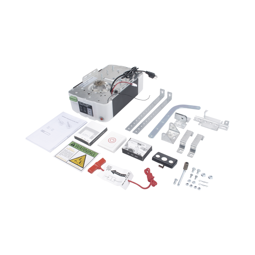 Kit D/ Puertas D/  Garage / 1/2HP / Fuerte / Silencioso / Incluye riel tipo T de 3mts / Compatible con APP / 2 Controles Inalámbricos Visera / 1 Control Inalámbrico Pared / Respaldo Energia.