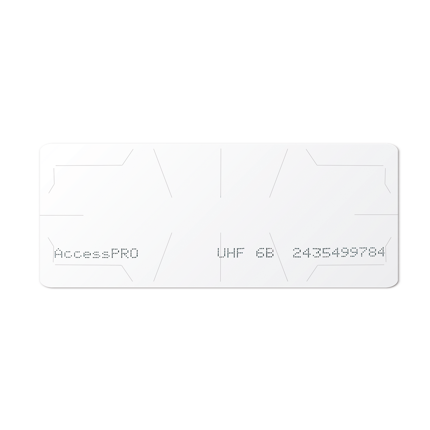 UHF TAG Adherible Tipo Etiqueta / ISO 18000 6B / Se Adhiere al Cristal del Vehículo / Compatible con Lectoras de Largo Alcance PRO12RF y PRO6RF