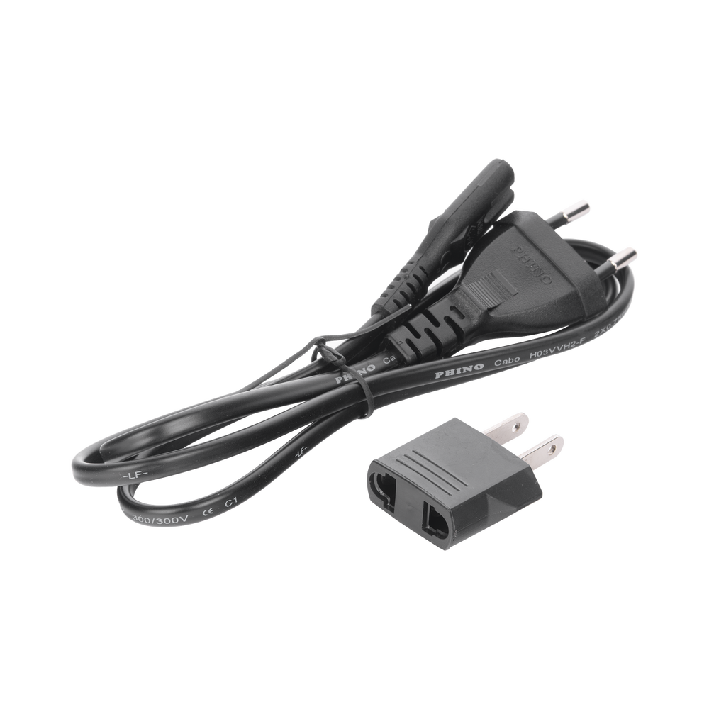 Cable de Corriente Bifásico Conector Tipo 8 (1 Metro (3.28 Pies))