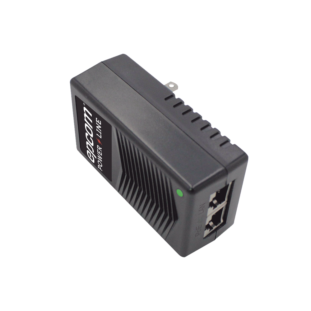 Adaptador de pared / Inyector PoE / 24 Vcc / 1 A / Controlado por chip IC / Protección contra OV, OC, SC, UV/  Fácil de instalar