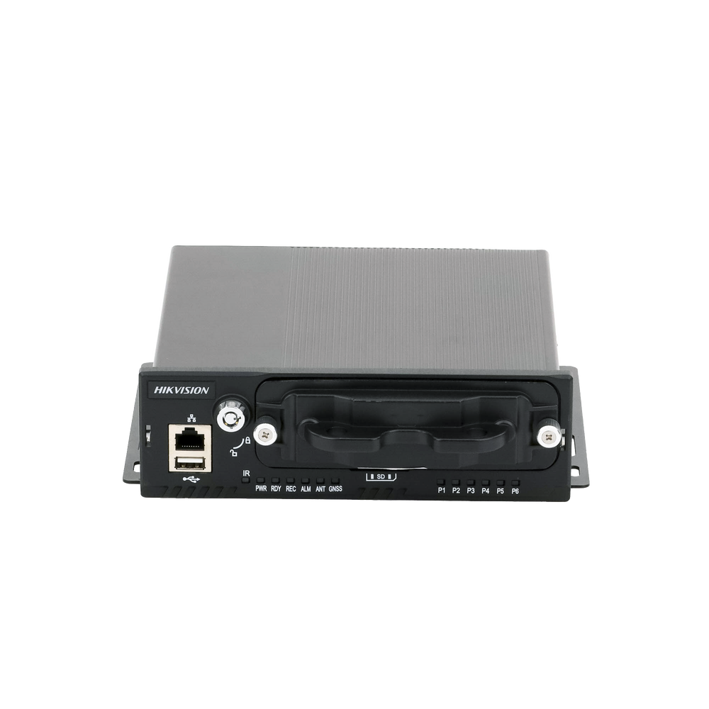 NVR Móvil de 4 Canales de 2 Megapixel / 4 PoE + 4 vía Switch Extendible / 2 Bahías de Disco Duro / Incluye Modulo GPS / conector RJ45