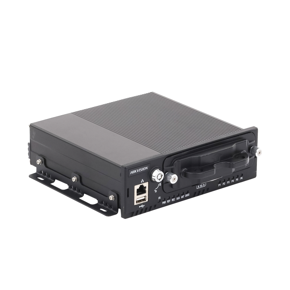 NVR Móvil de 4 Canales de 2 Megapixel / 4 PoE + 4 vía Switch Extendible / 2 Bahías de Disco Duro / Incluye Modulo GPS / conector RJ45