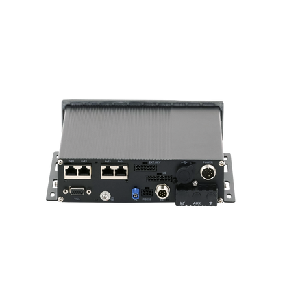 NVR Móvil de 4 Canales de 2 Megapixel / 4 PoE + 4 vía Switch Extendible / 2 Bahías de Disco Duro / Incluye Modulo GPS / conector RJ45