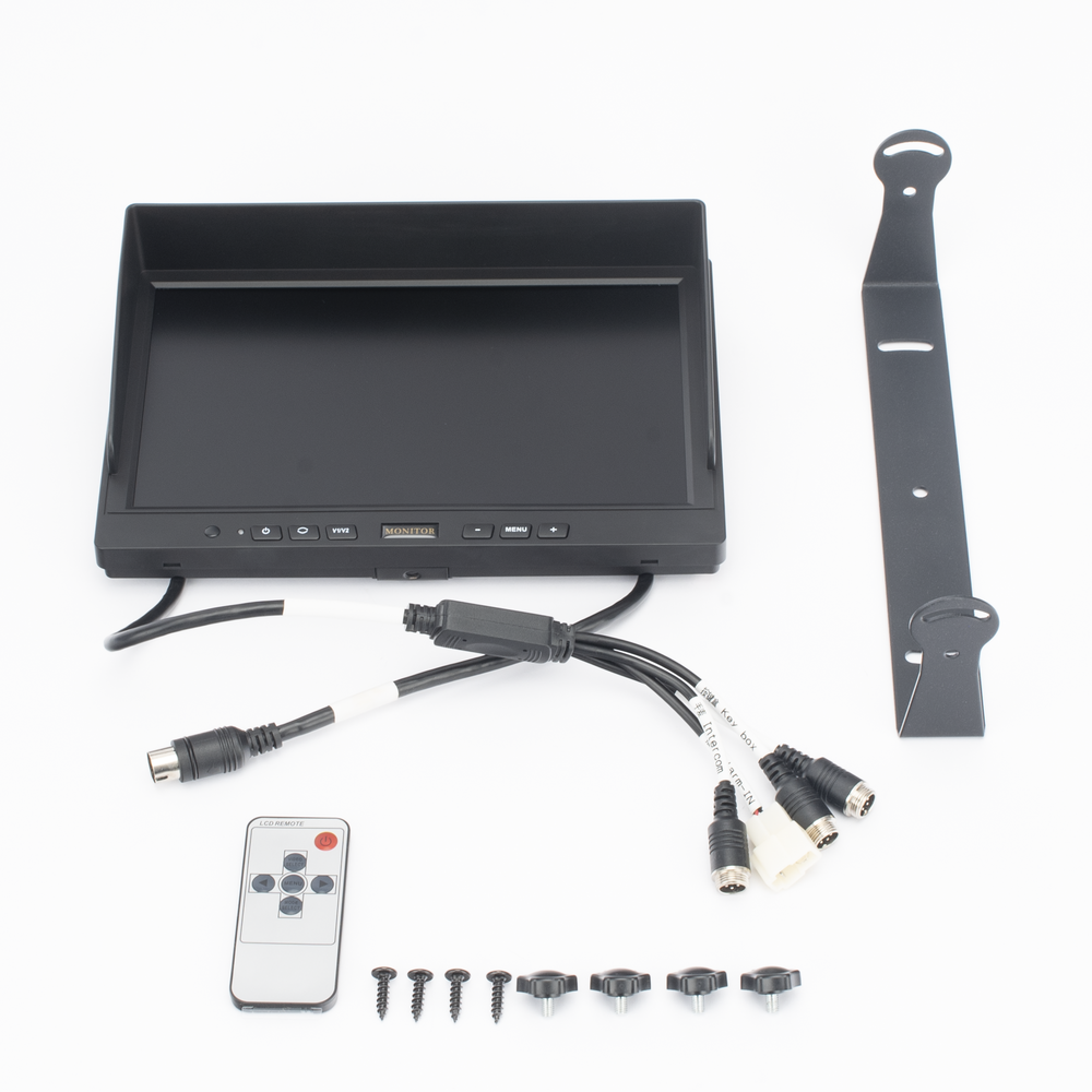Monitor y Botones de 10.1" LCD / Compatible con DVR Móvil HIKVISION / Conector VGA