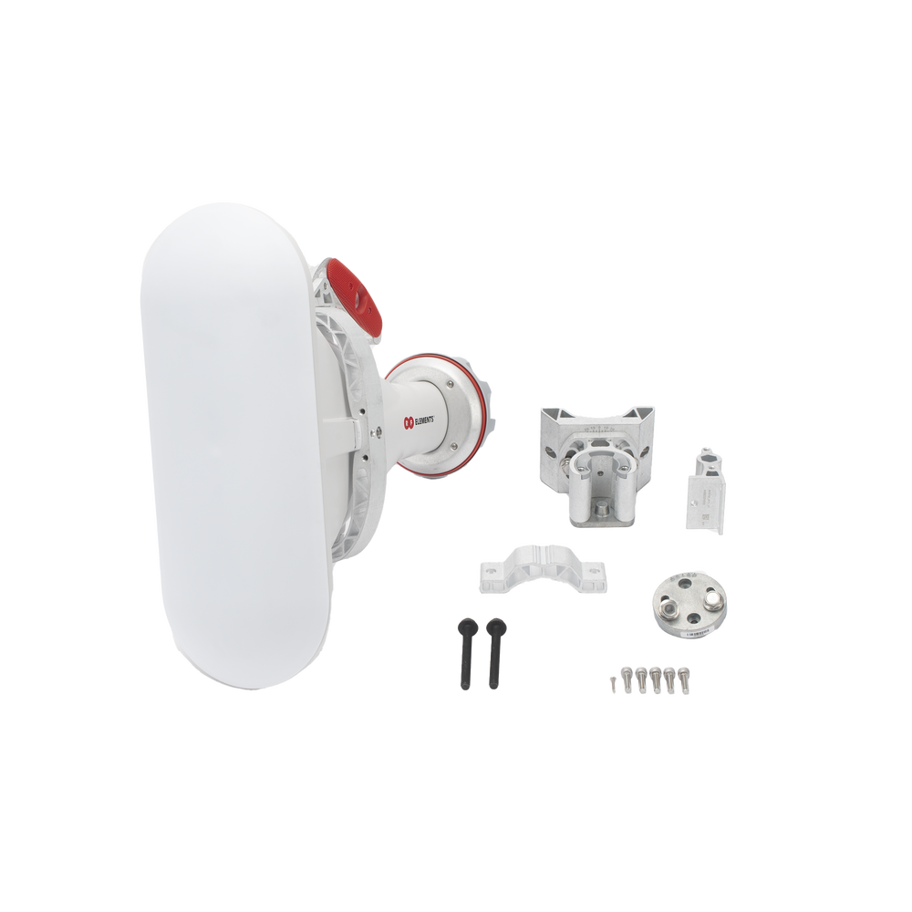 Antena asimétrica de 90° (90°H 25°V) 16 dBi tipo cuerno 5180-6000 MHz altamente eficiente, sin cables, sin perdidas, sin lóbulos listas para TwistPort, Montaje mejorado