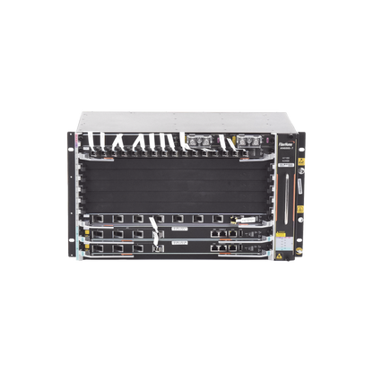 OLT Carrier Class Modular GPON, 6 Ranuras de Servicio, Incluye 1 Tarjeta de Servicio 16 puertos GPON, crecimiento hasta 96 puertos GPON, 6 UR, Gestión por UNM2000, CLI, (Incluye Instalación de software UNM2000)