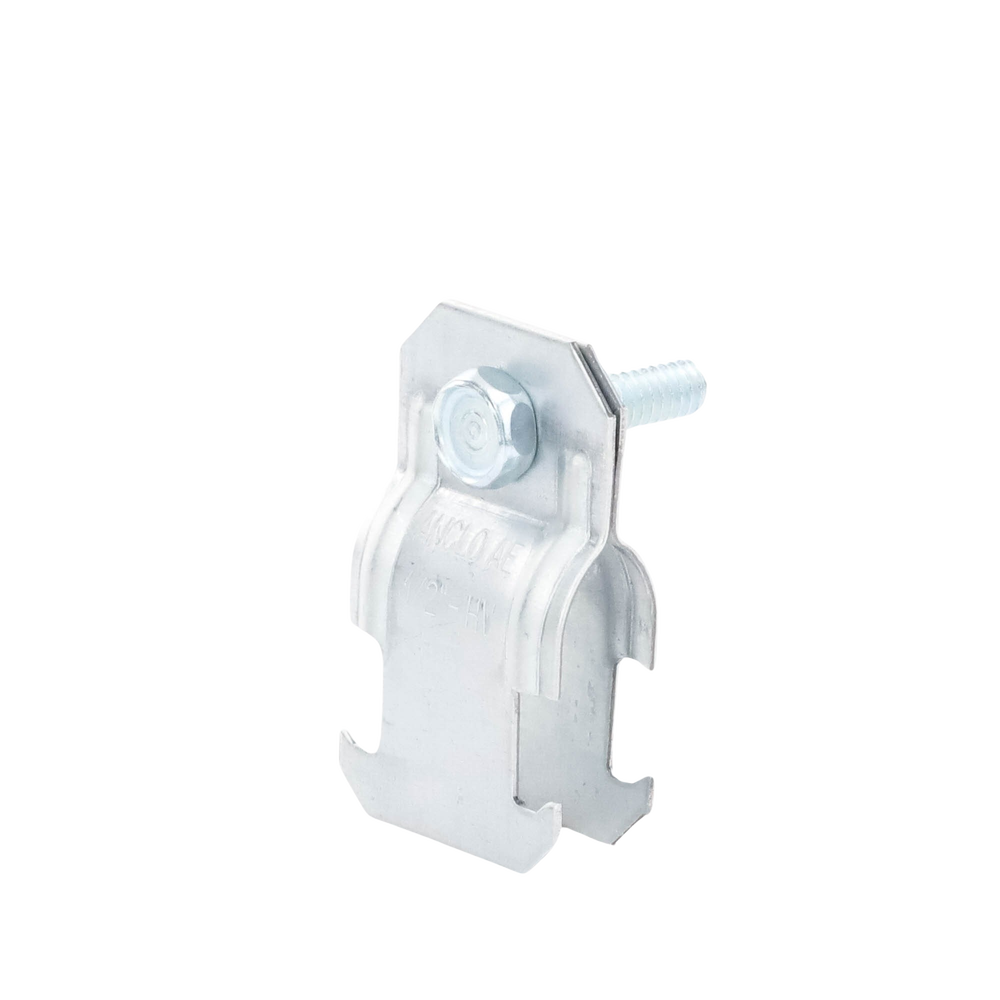 Abrazadera Unicanal para Conduit Pared Gruesa  y PVC de  1/2" (13 mm).