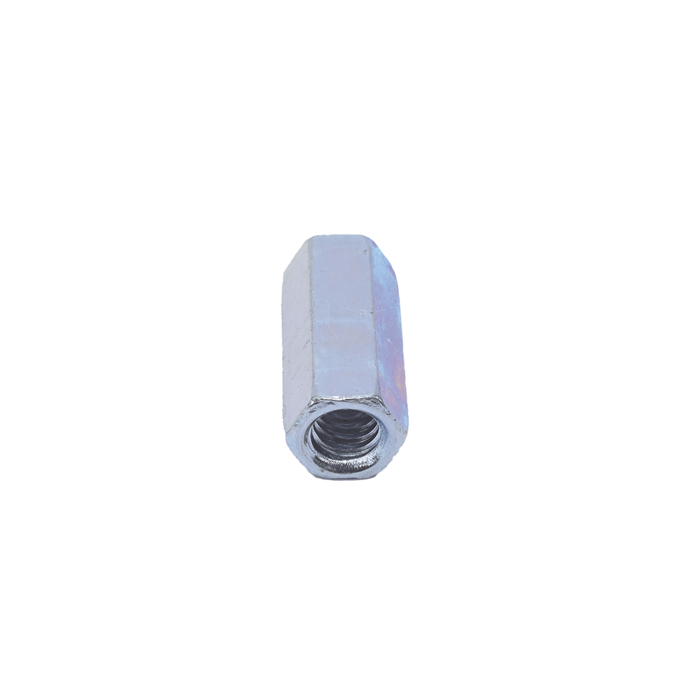 Cople hexagonal roscado cuerda maquina galvanizado de 6.5 mm (1/4")