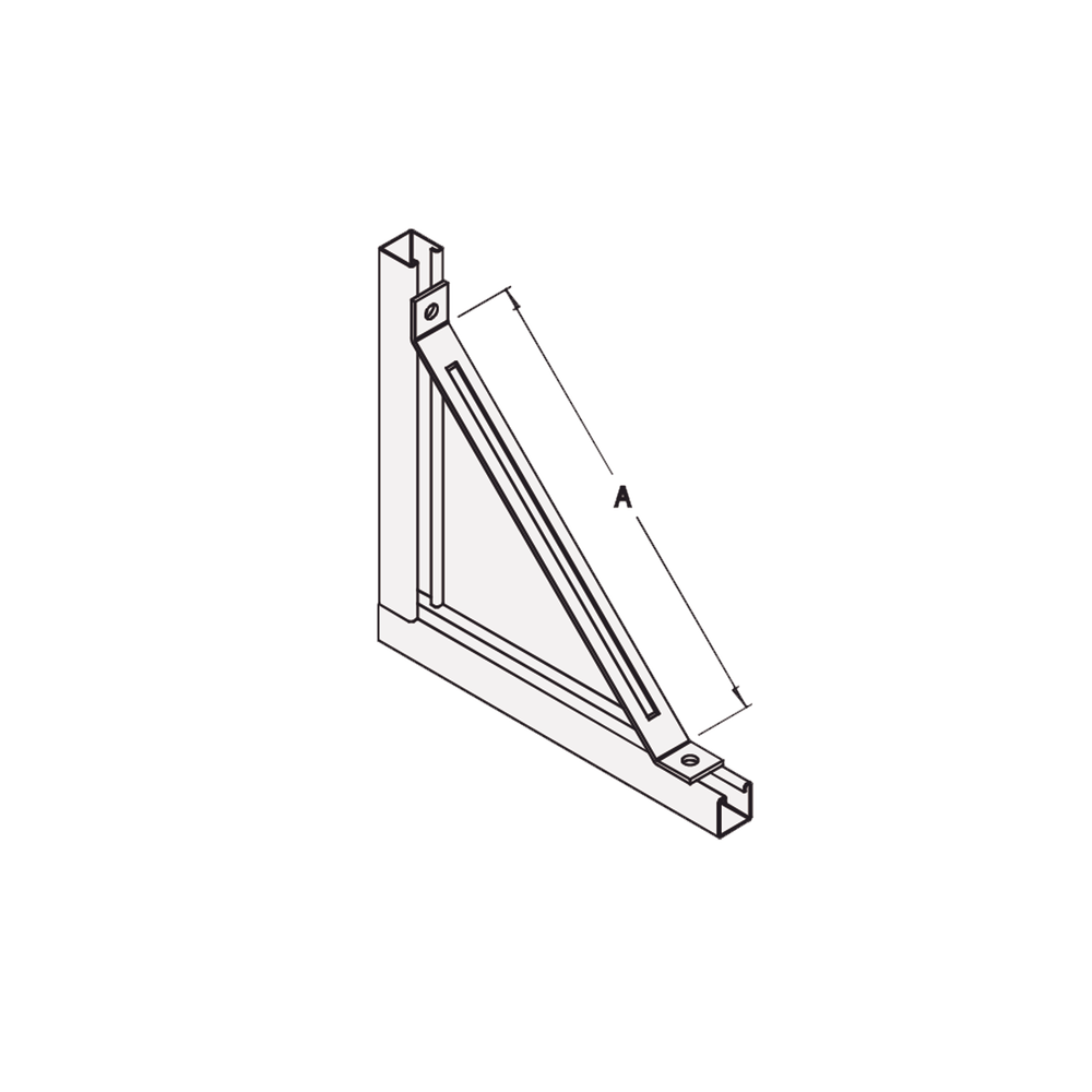 Base Rectangular con 2 perforaciones para Perfil Sencillo.