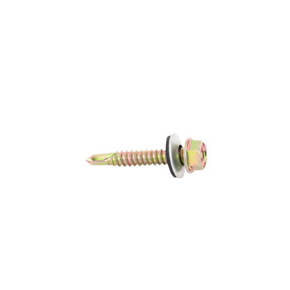 Tornillo Punta Broca Sello Montado 6.5 X 38 mm (1/4" X 1 1/2") Caj. C/100pz.