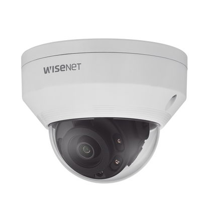 Cámara IP Tipo Domo Antivandálico 4 Megapíxel / Lente 3mm / IR 20M / WDR 120db / IP66 / IK10 / H.265 & WiseStream / POE 802.3af