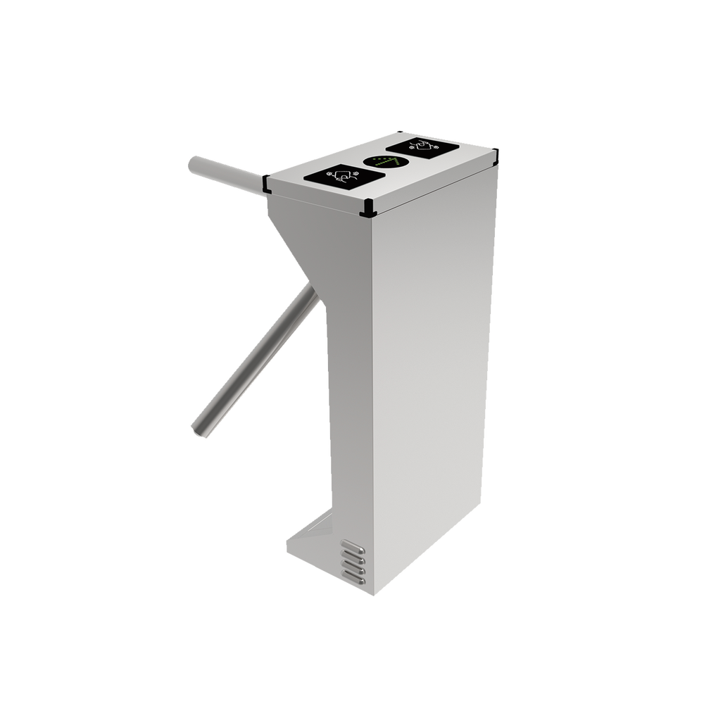 (MOTORIZADO, SIN CONTACTO),Torniquete Industrial en Acero Inoxidable, Bidireccional, USO RUDO, Espacio para Lectora de Proximidad