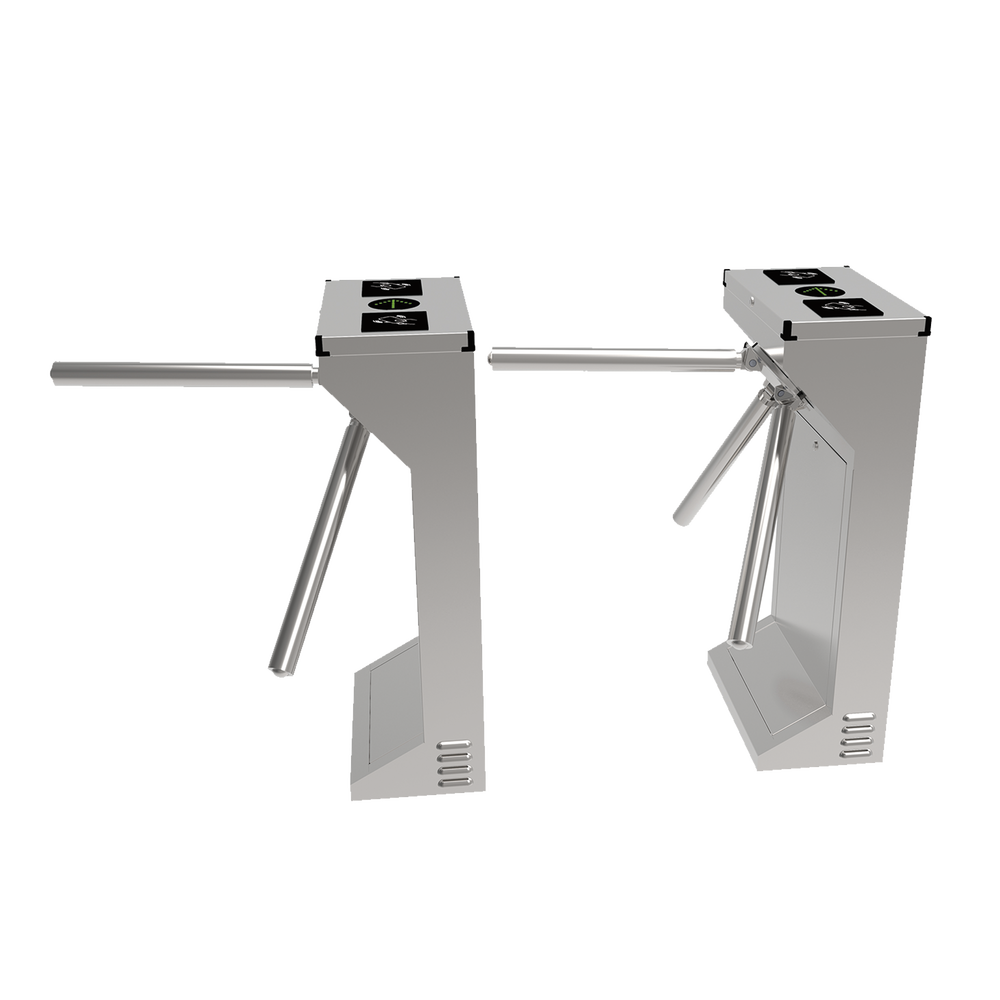 (MOTORIZADO, SIN CONTACTO),Torniquete Industrial en Acero Inoxidable, Bidireccional, USO RUDO, Espacio para Lectora de Proximidad