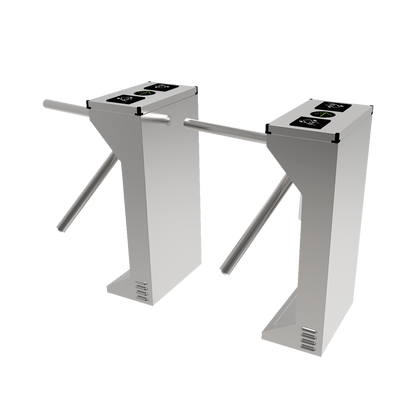 (MOTORIZADO, SIN CONTACTO),Torniquete Industrial en Acero Inoxidable, Bidireccional, USO RUDO, Espacio para Lectora de Proximidad