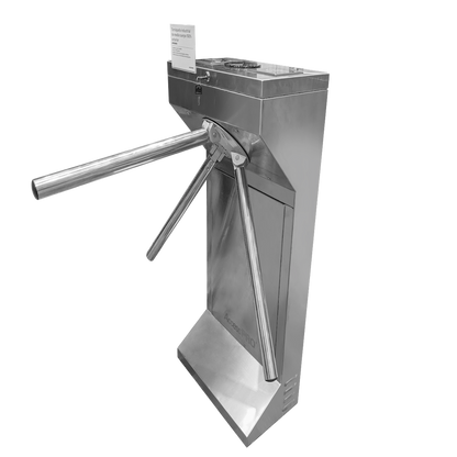 (MOTORIZADO, SIN CONTACTO),Torniquete Industrial en Acero Inoxidable, Bidireccional, USO RUDO, Espacio para Lectora de Proximidad