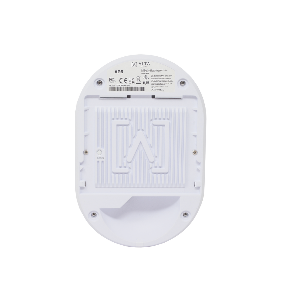 Punto de Acceso Wi-Fi 6 de 3 Gbps para 300 Usuarios, MU-MIMO 2x2 / Adopción Fácil por Bluetooth / Para Interior / Montaje Rápido QuickMount™ para Techo o Pared / DPI para Bloqueo de Aplicaciones / Equipo de USA