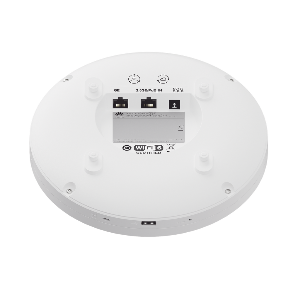 Punto de Aceso eKit Wi-Fi 6 de Alta Densidad / Hasta 1,536 Clientes / 6.5 Gbps / MU-MIMO / Triple Radio / 1 RJ45 2.5 Gbps + 1 RJ45 1 Gbps / Puerto USB / BLE / Antenna 20% más cobertura / Libre de licenciamiento