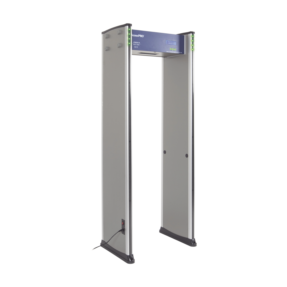Detector de Metales de 18 zonas/ Uso en Interior/Programación con Control Remoto / Contador de Personas