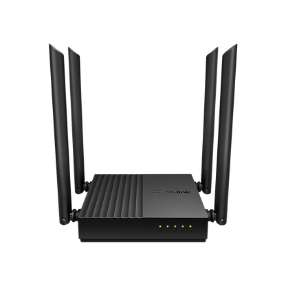 Router Inalámbrico AC 1200 / Doble Banda MU-MIMO / 1 puerto WAN 10/100/1000 Mbps / 4 puertos LAN 10/100/1000 Mbps / Compatible con EasyMesh / Administración Web o App Tether