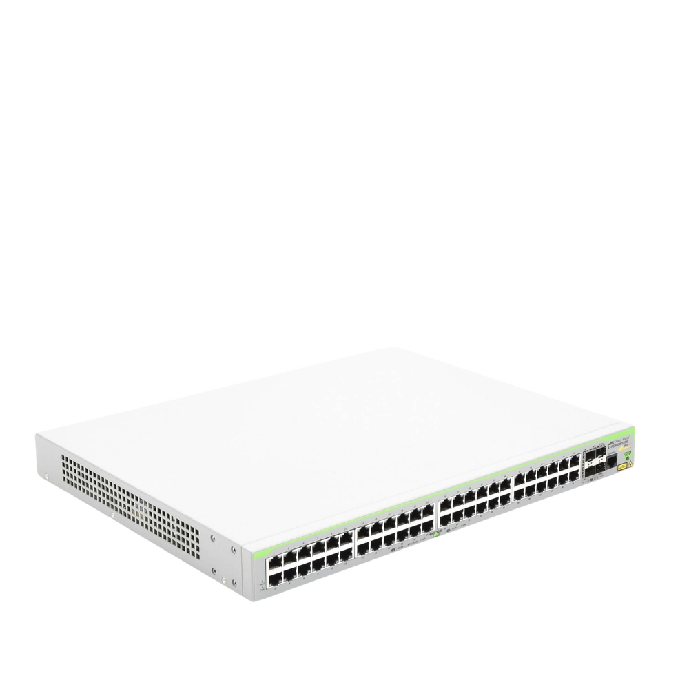 Switch PoE+ Administrable CentreCOM FS980M, Capa 3 de 48 Puertos 10/100Mbps + 4 SFP Gigabit, 375W