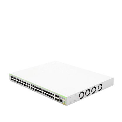 Switch PoE+ Administrable CentreCOM FS980M, Capa 3 de 48 Puertos 10/100Mbps + 4 SFP Gigabit, 375W