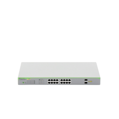Switch PoE+ Gigabit WebSmart de 16 puertos 10/100/1000 Mbps (2 x Combo) + 2 puertos gigabit SFP (Combo), 185 W