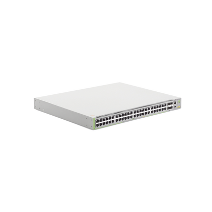 Switch PoE+ Administrable CentreCOM GS980M, Capa 3 de 48 puertos 10/100/1000Mbps + 4 SFP Gigabit, 740 W