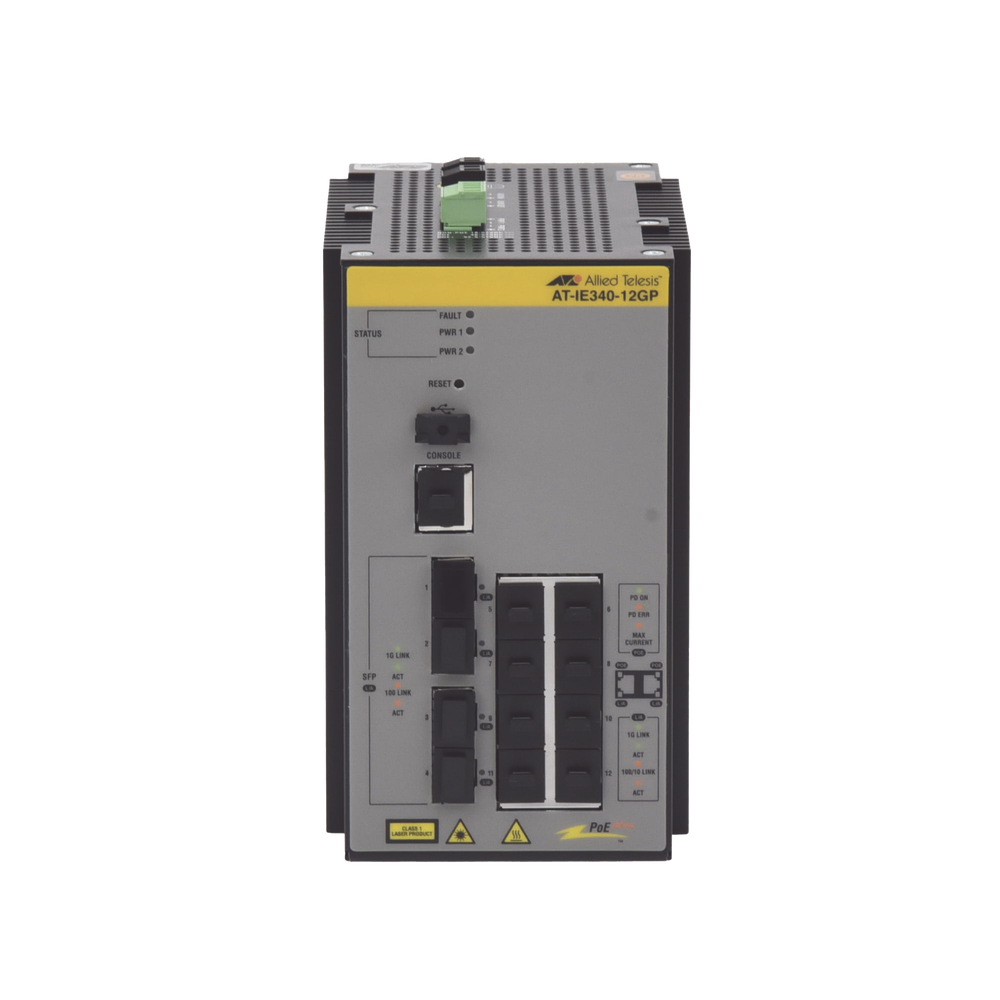 Switch Industrial PoE+ Capa 3 D/8 Puertos 10/100/1000 PoE af/at, 4 x SFP
